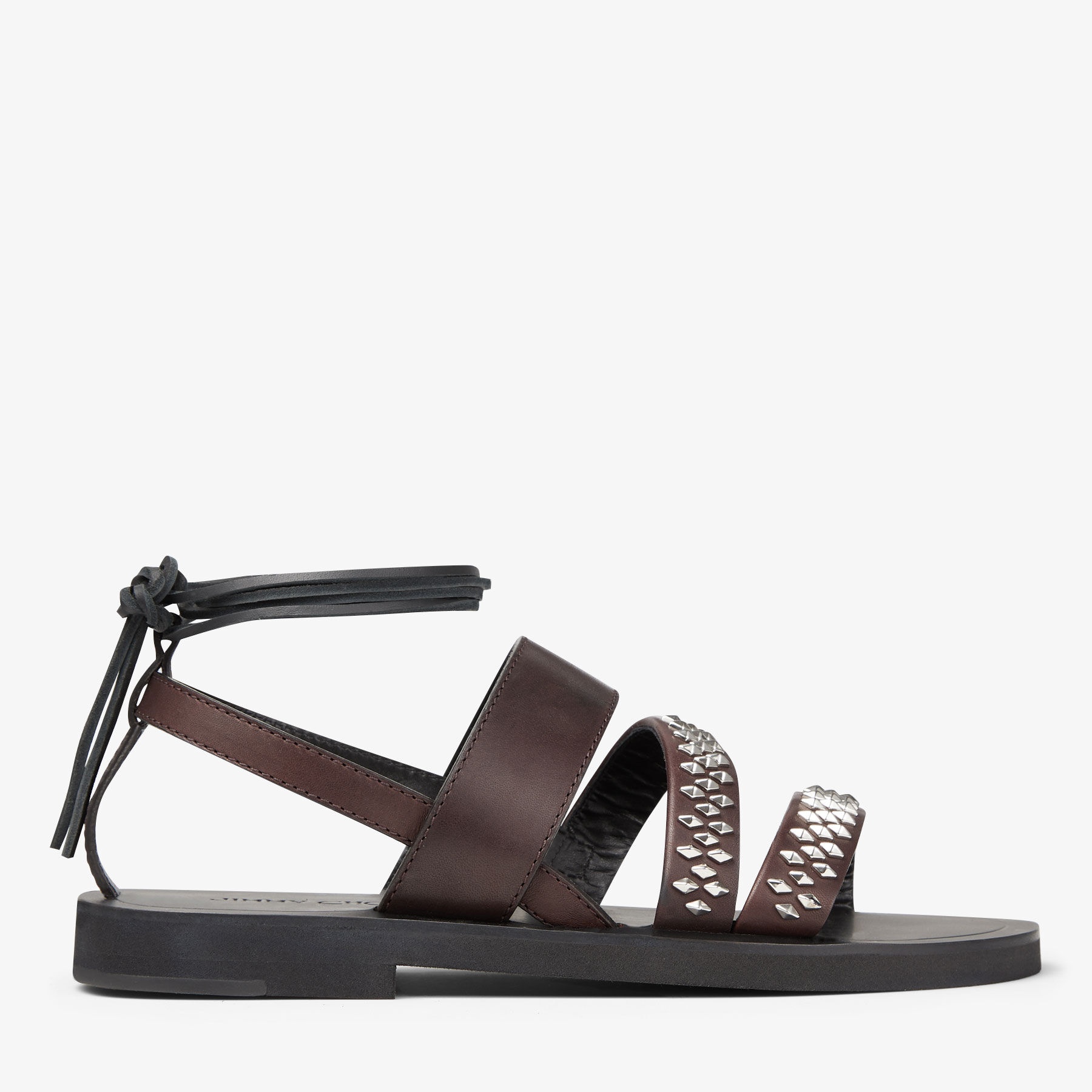 Asta Gladiator
Mocha Vachetta Leather Gladiator Sandals with Studs - 1