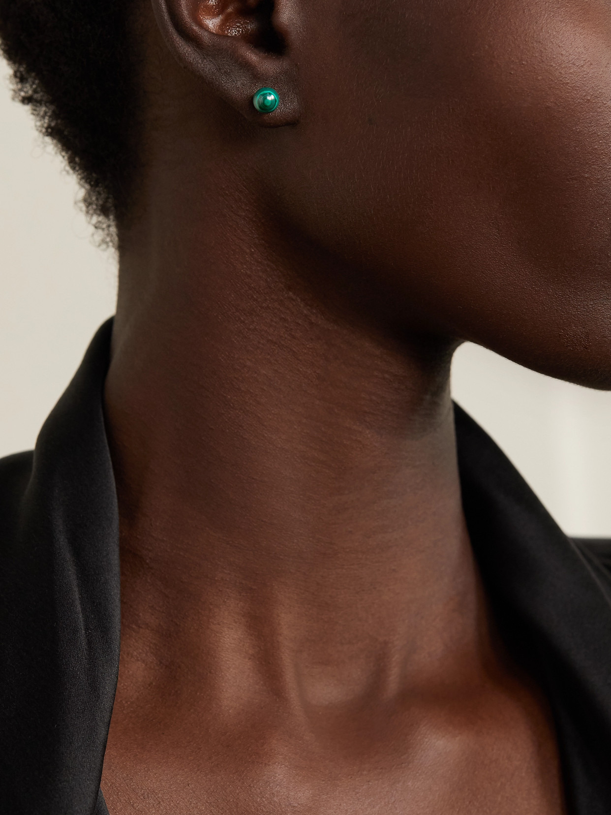 14-karat Gold Malachite Earrings - 4