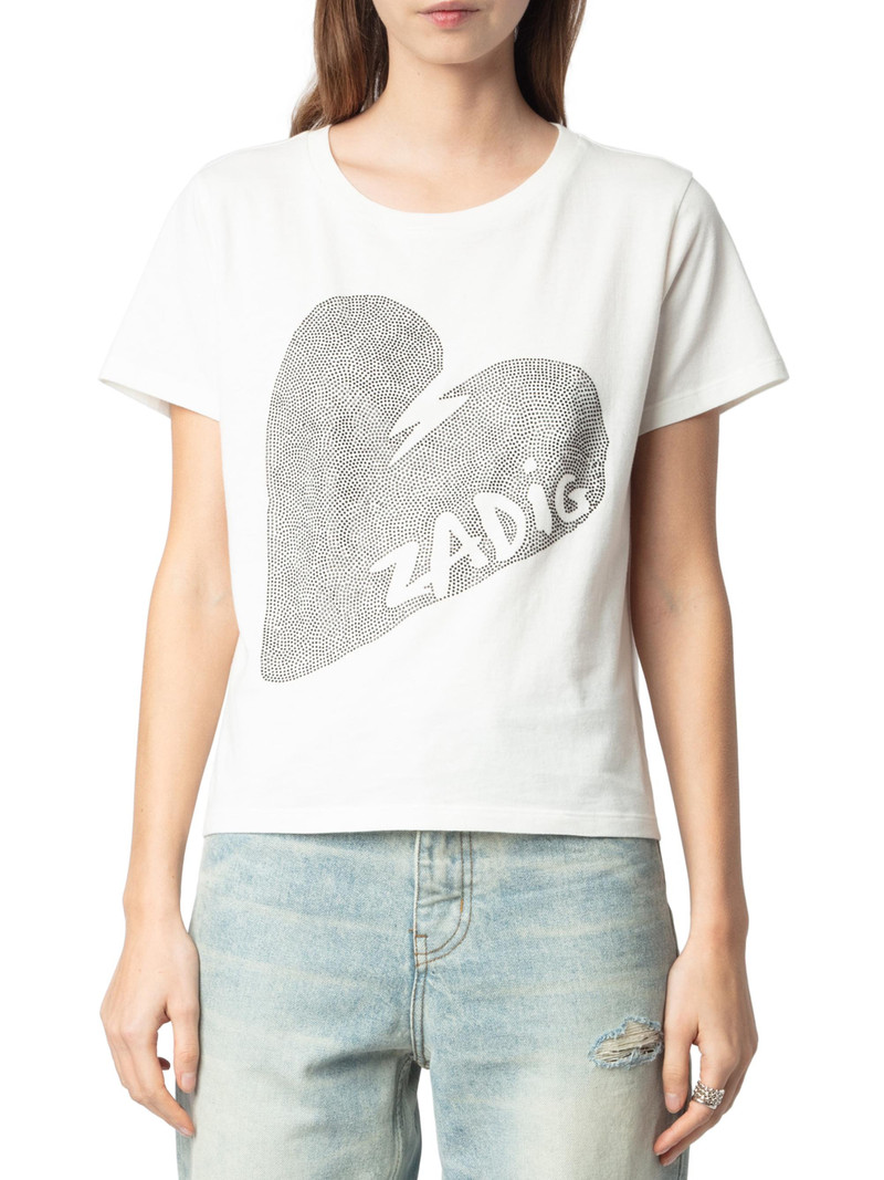Women's Alys Cotton Jersey Heart Strass T-Shirt - Judo 3