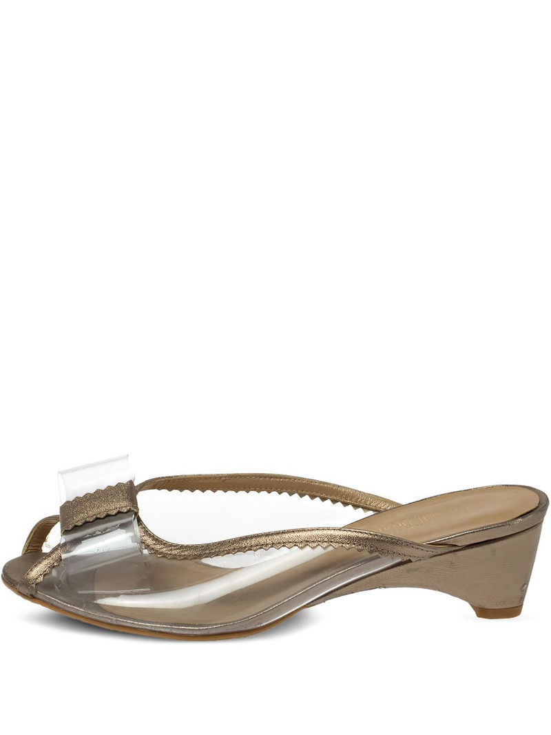 45mm bow-detail wedge sandals 1
