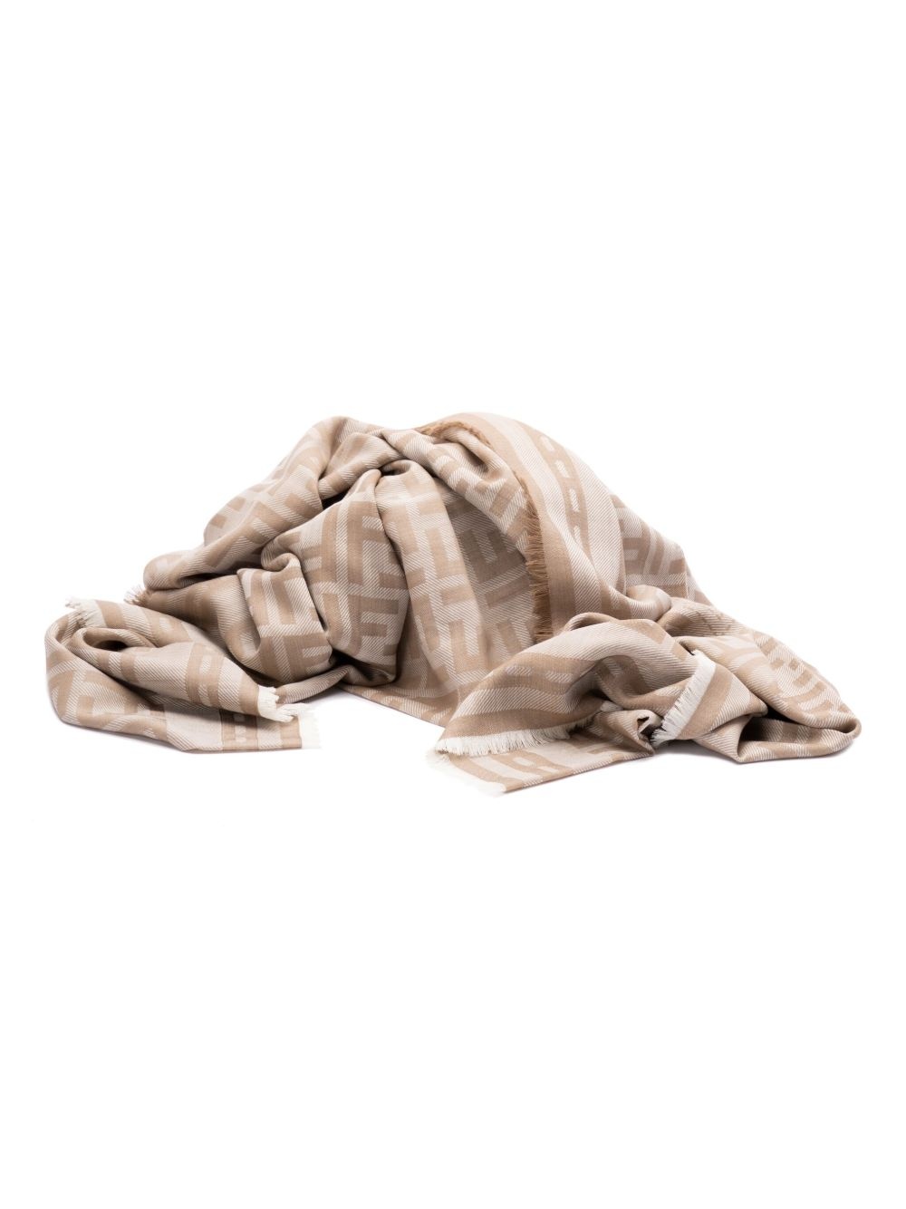monogram-pattern scarf - 4