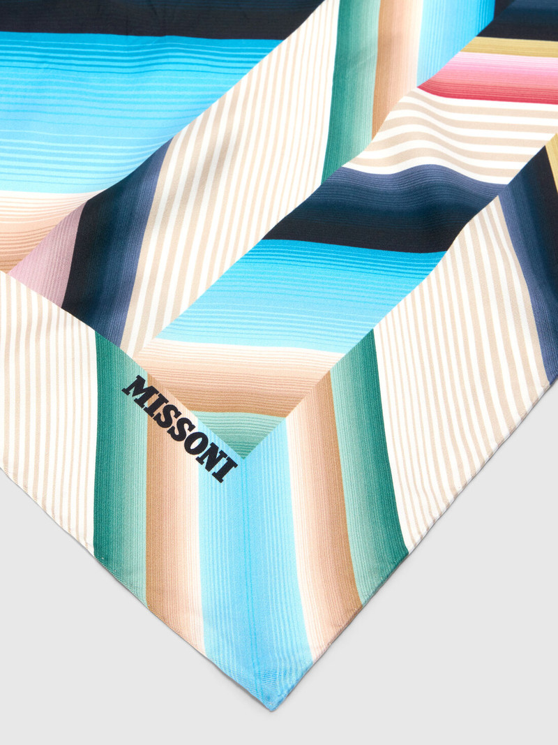Missoni Pure silk foulard with print and logo lettering outlook