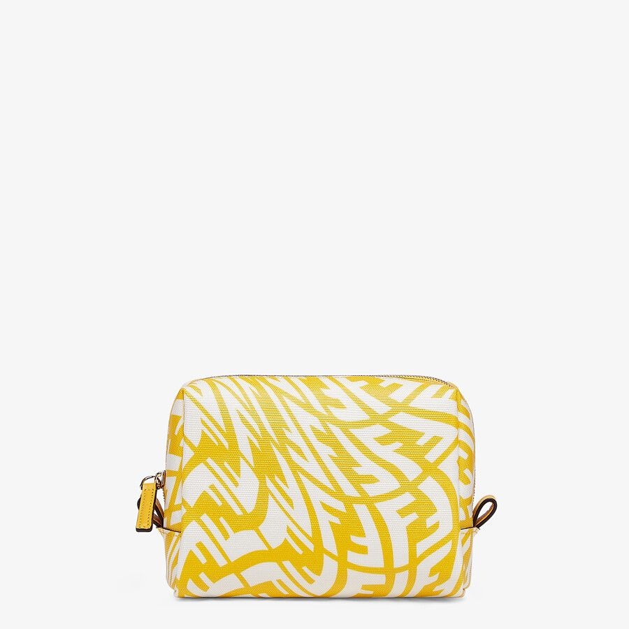 Yellow canvas toiletry case - 1