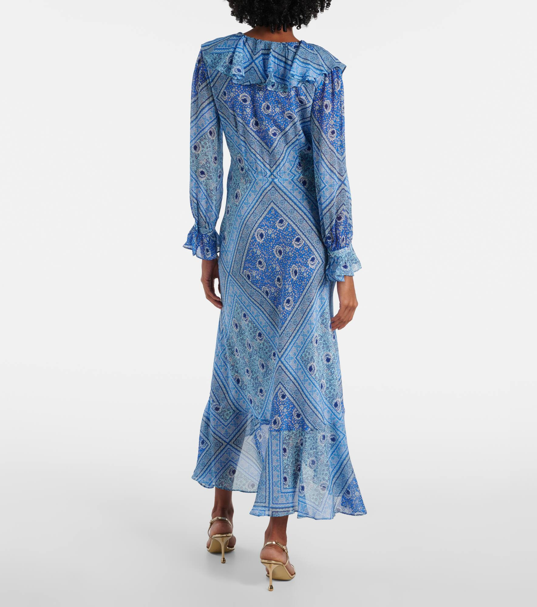 Gracye ruffled silk maxi dress - 3