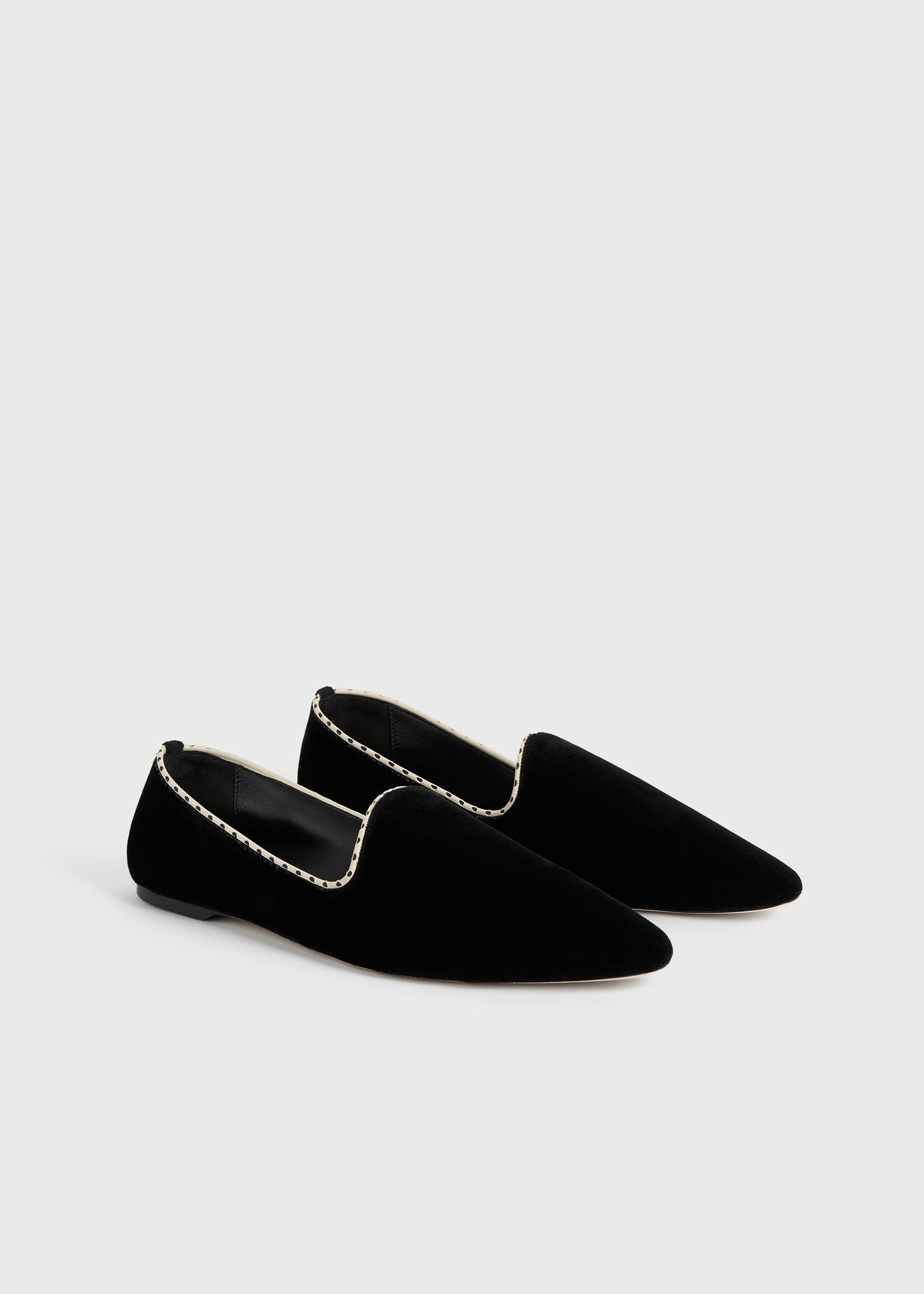 Velvet venetian slippers black - 6