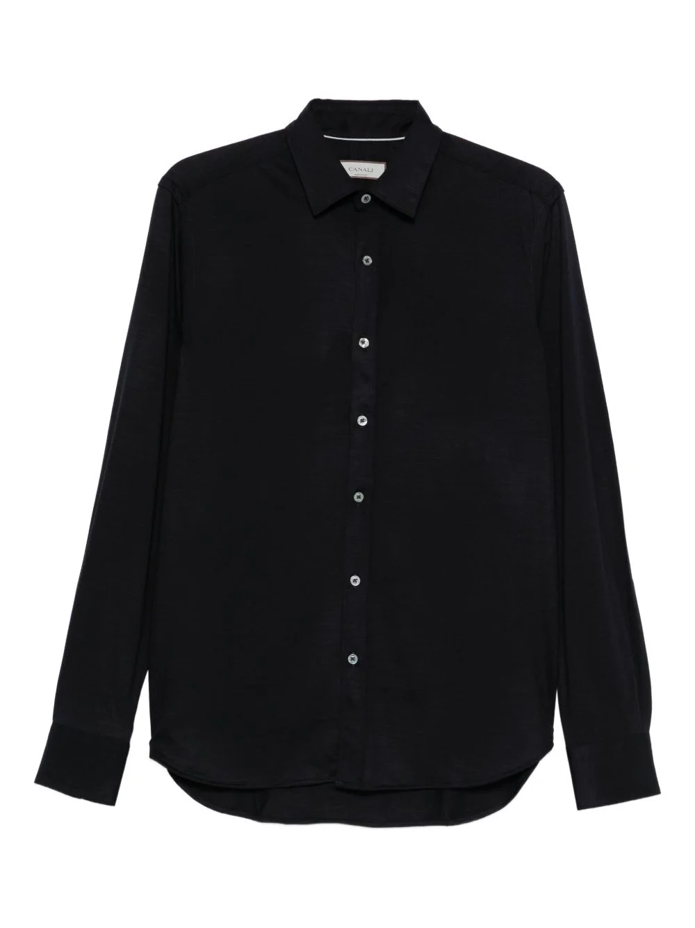long-sleeve wool shirt - 1