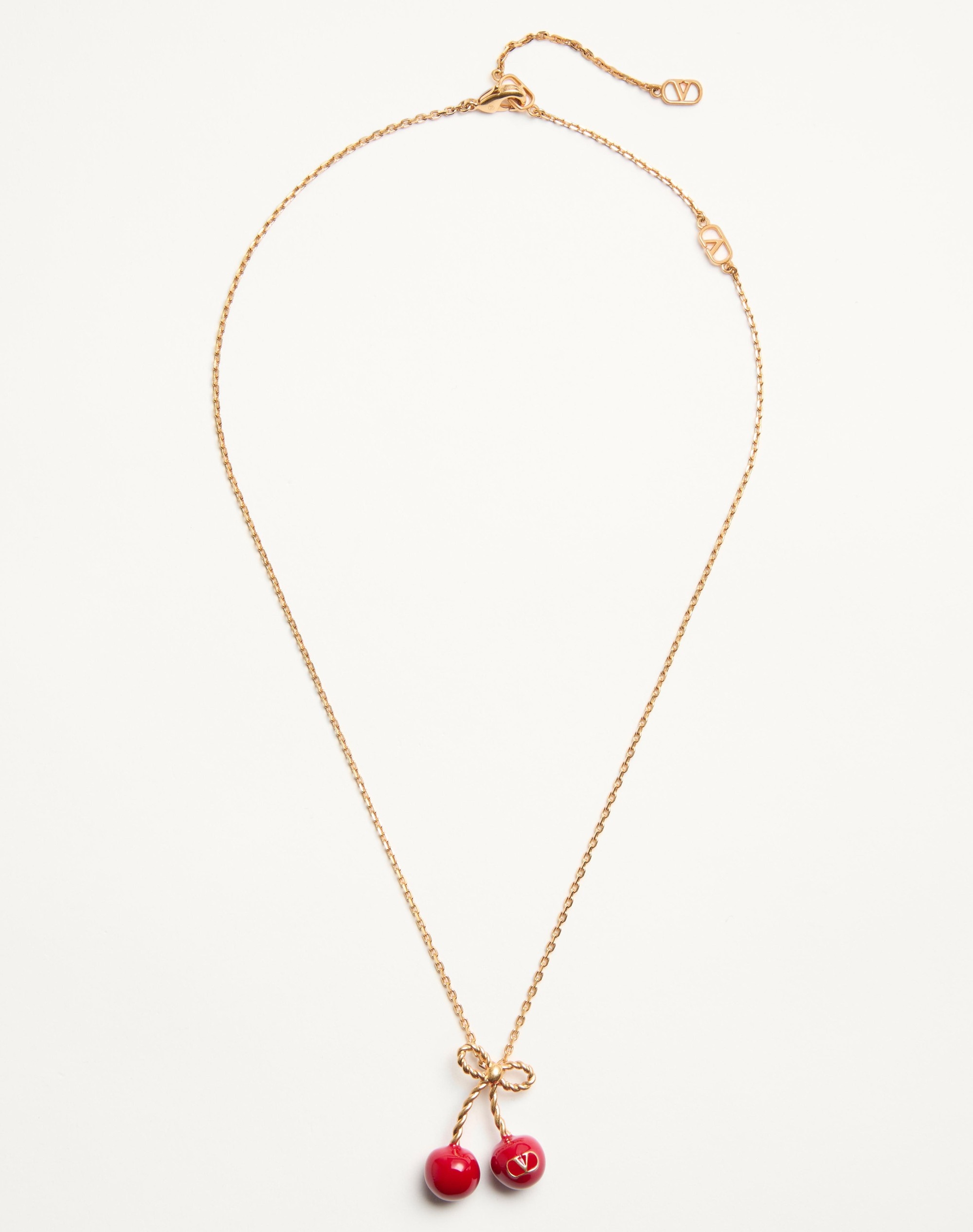 CHEZ VALENTINO METAL AND ENAMEL NECKLACE - 1