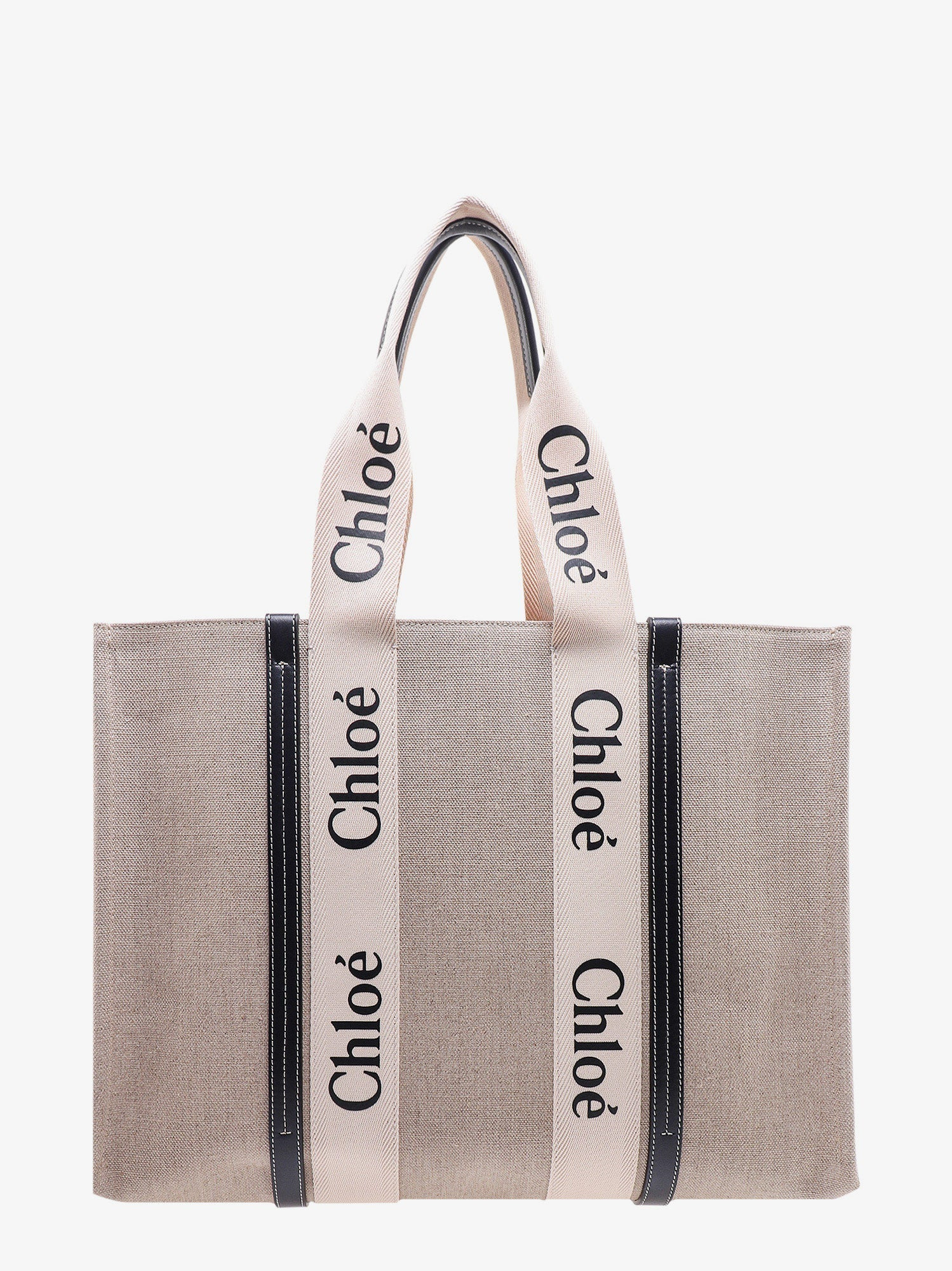 Chloe' Women Linen Shoulder Bag With Logo Print. This Bag Is Made With Lower Environmental Impact Ma - 2