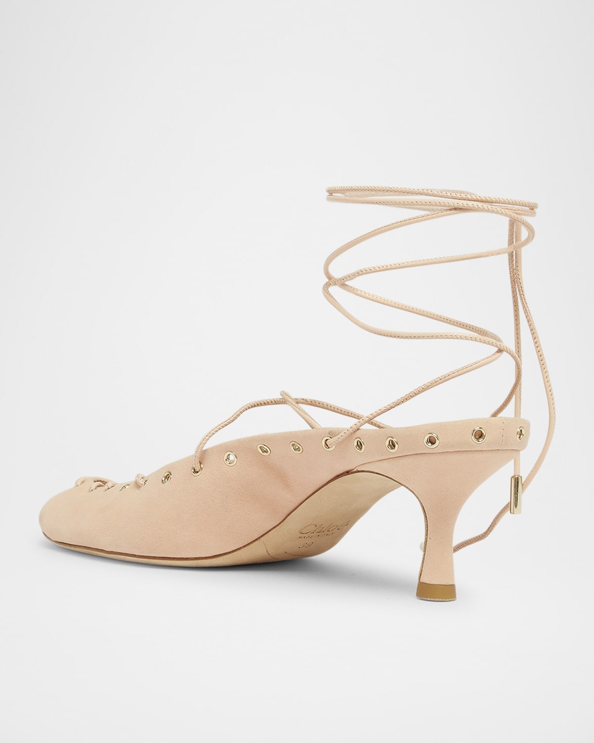 Ghiles Suede Ankle-Wrap Pumps - 4