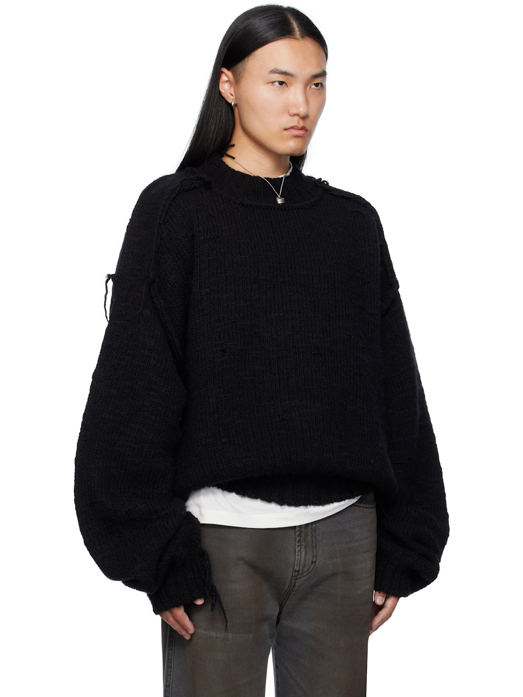Black Kingpin Knit Sweater - 2