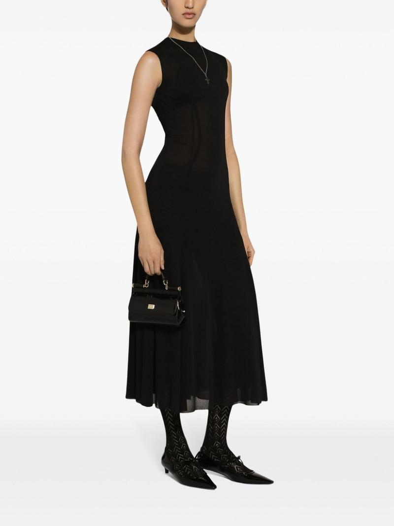 Organzino sleeveless flared 미디 드레스 3