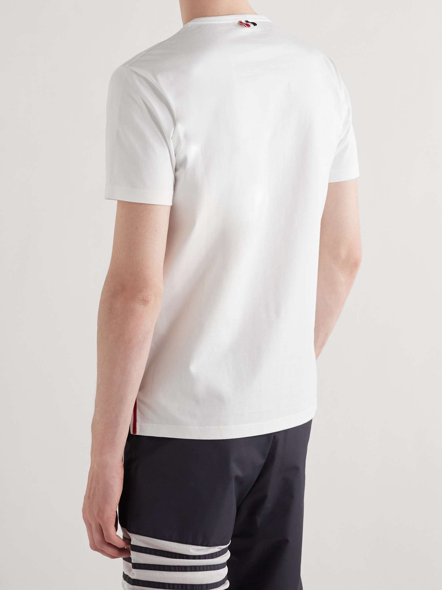 Slim-Fit Grosgrain-Trimmed Cotton-Jersey T-Shirt - 4