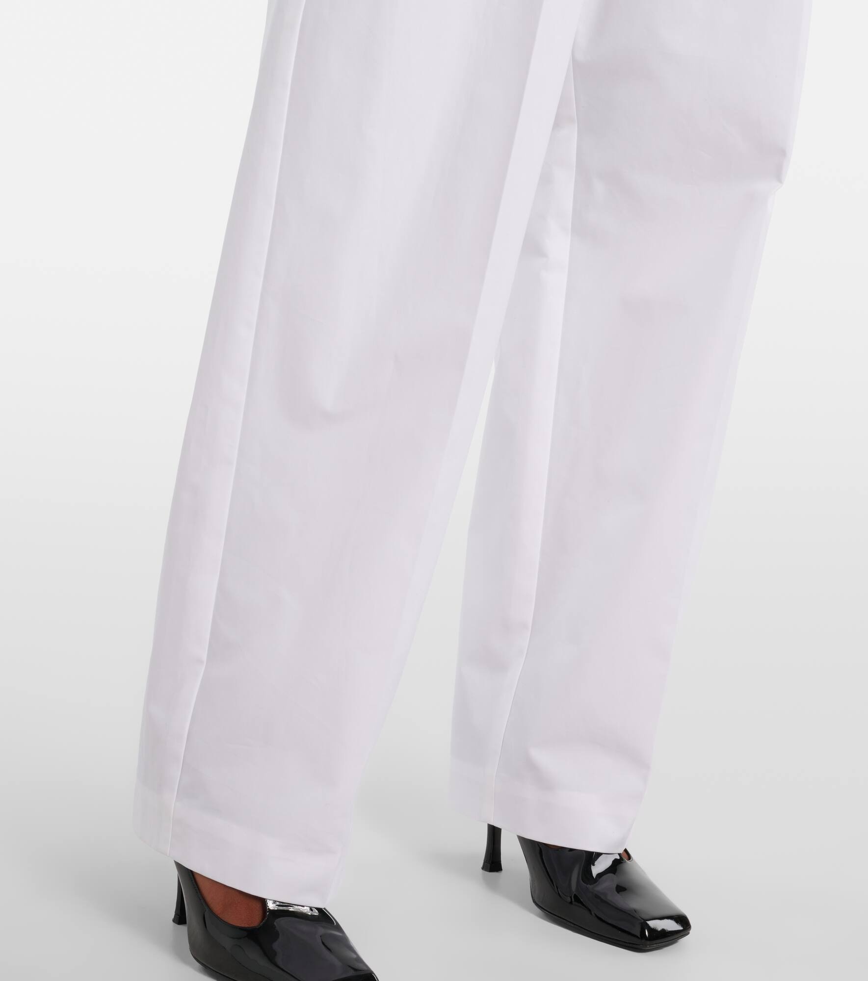 Trenton cotton poplin wide-leg pants - 5
