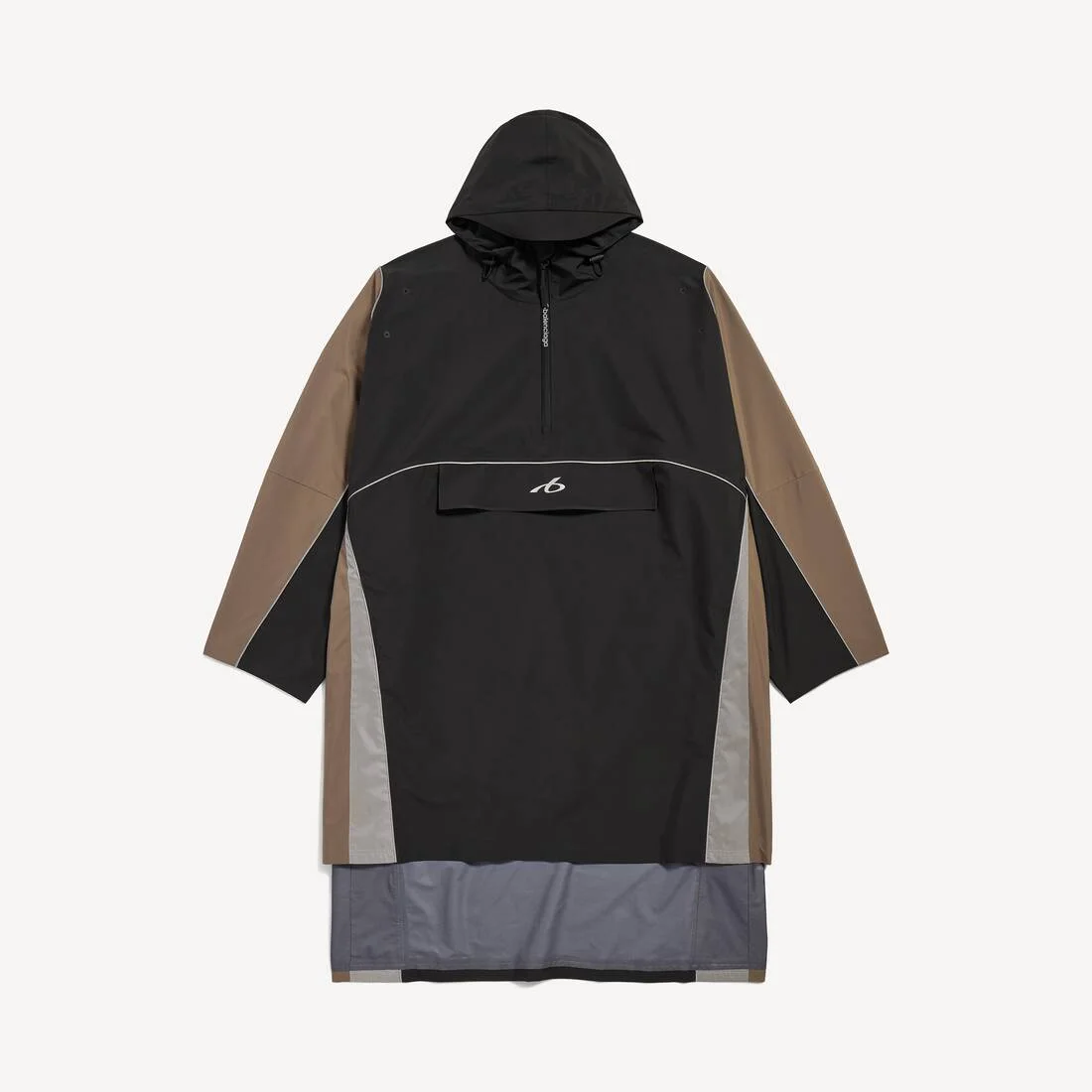 Men's Techwear Poncho in Black - 1
