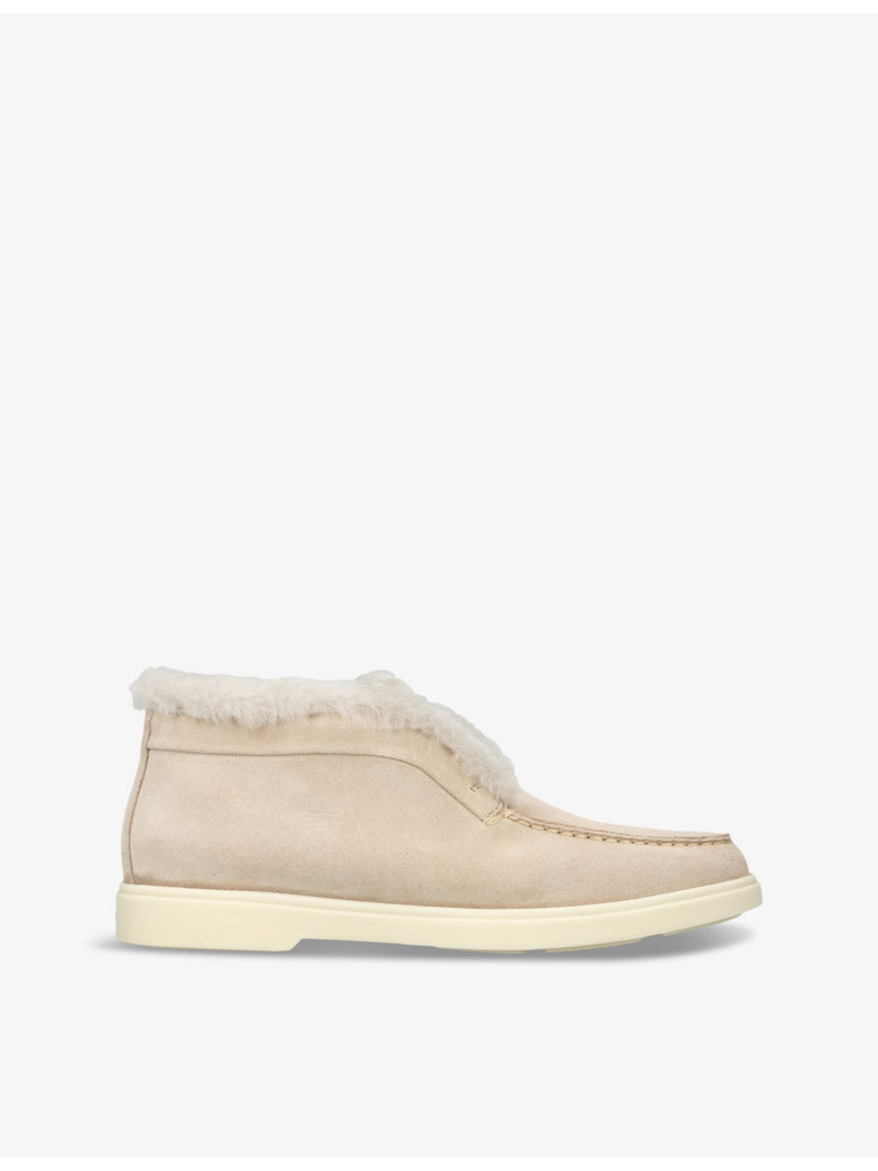 Fortune embossed-branded suede ankle boots 1