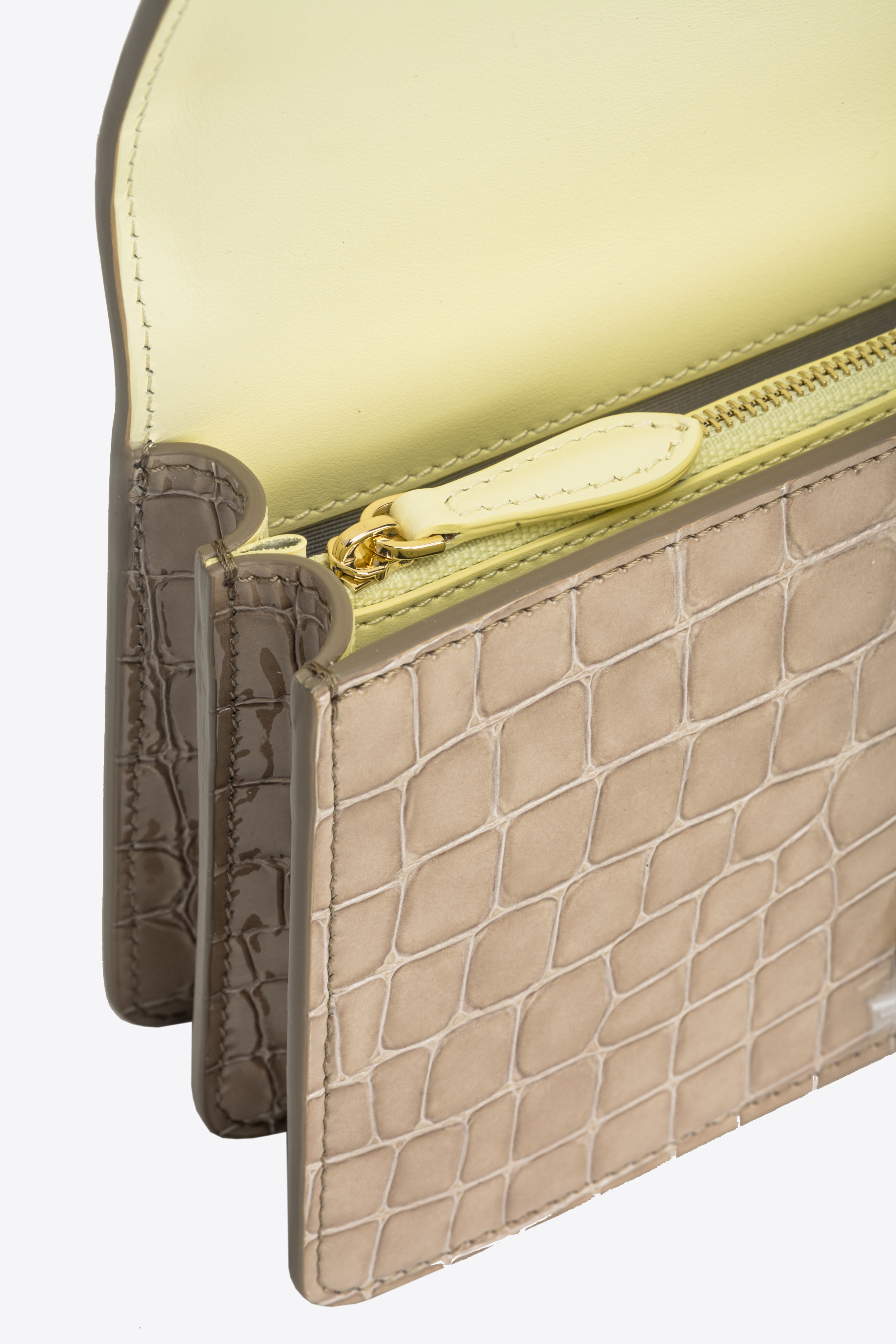PINKO GALLERIA MINI LOVE BAG ONE IN SHINY TWO-TONE CROCODILE-PRINT LEATHER - 6