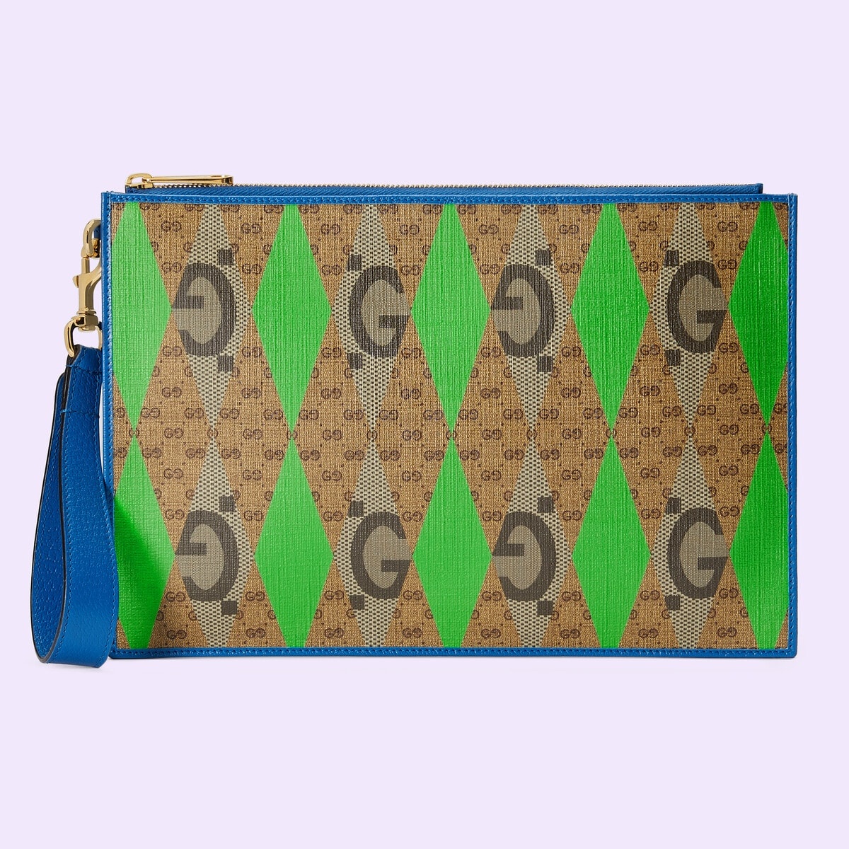 GG rhombus print pouch - 1