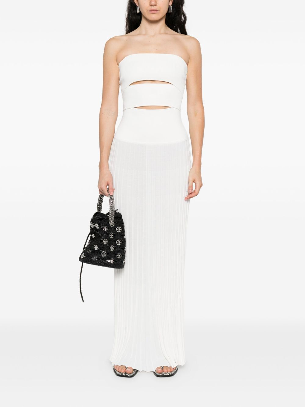 pleated strapless dress - 2
