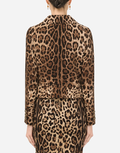 Dolce & Gabbana Wool Dolce jacket with leopard print outlook