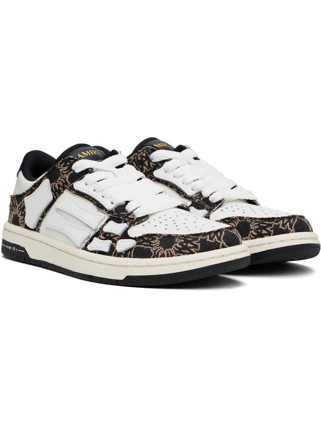 White & Black MA Quad Skel Low Top Sneakers - 4