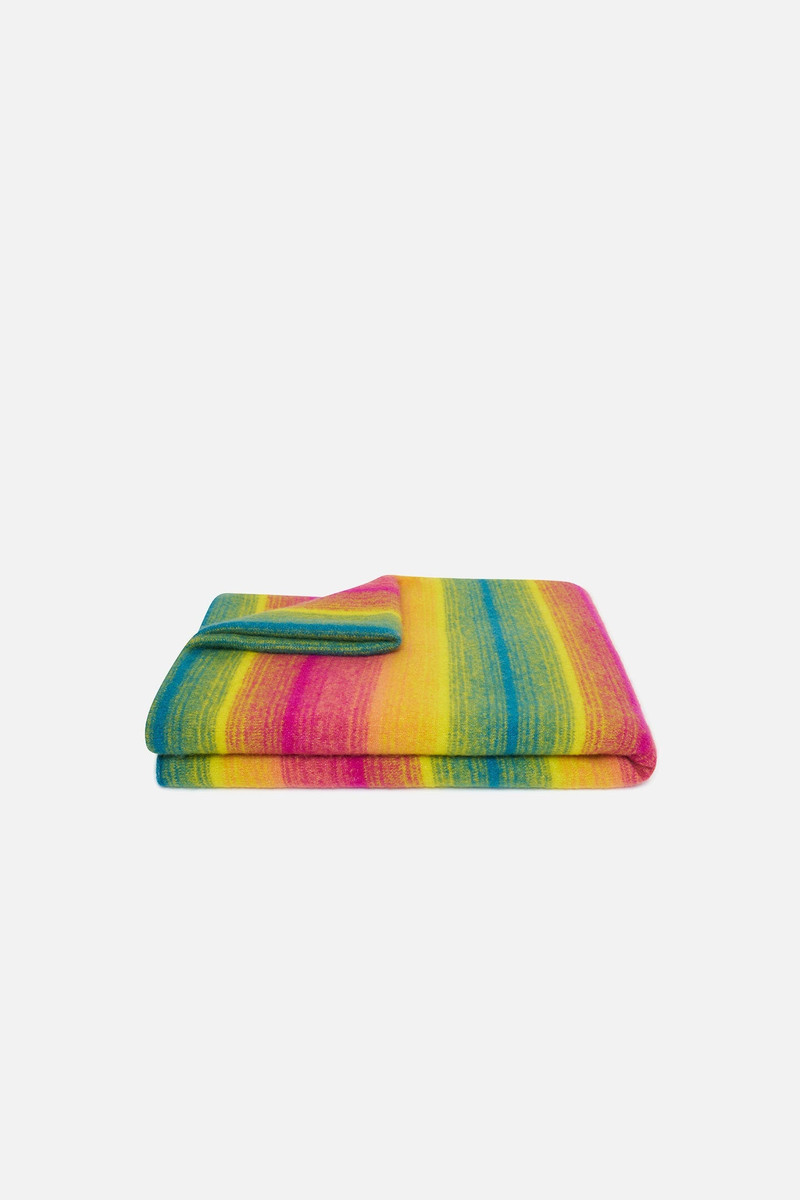 The Elder Statesman BLURRY STRIPE BLANKET outlook