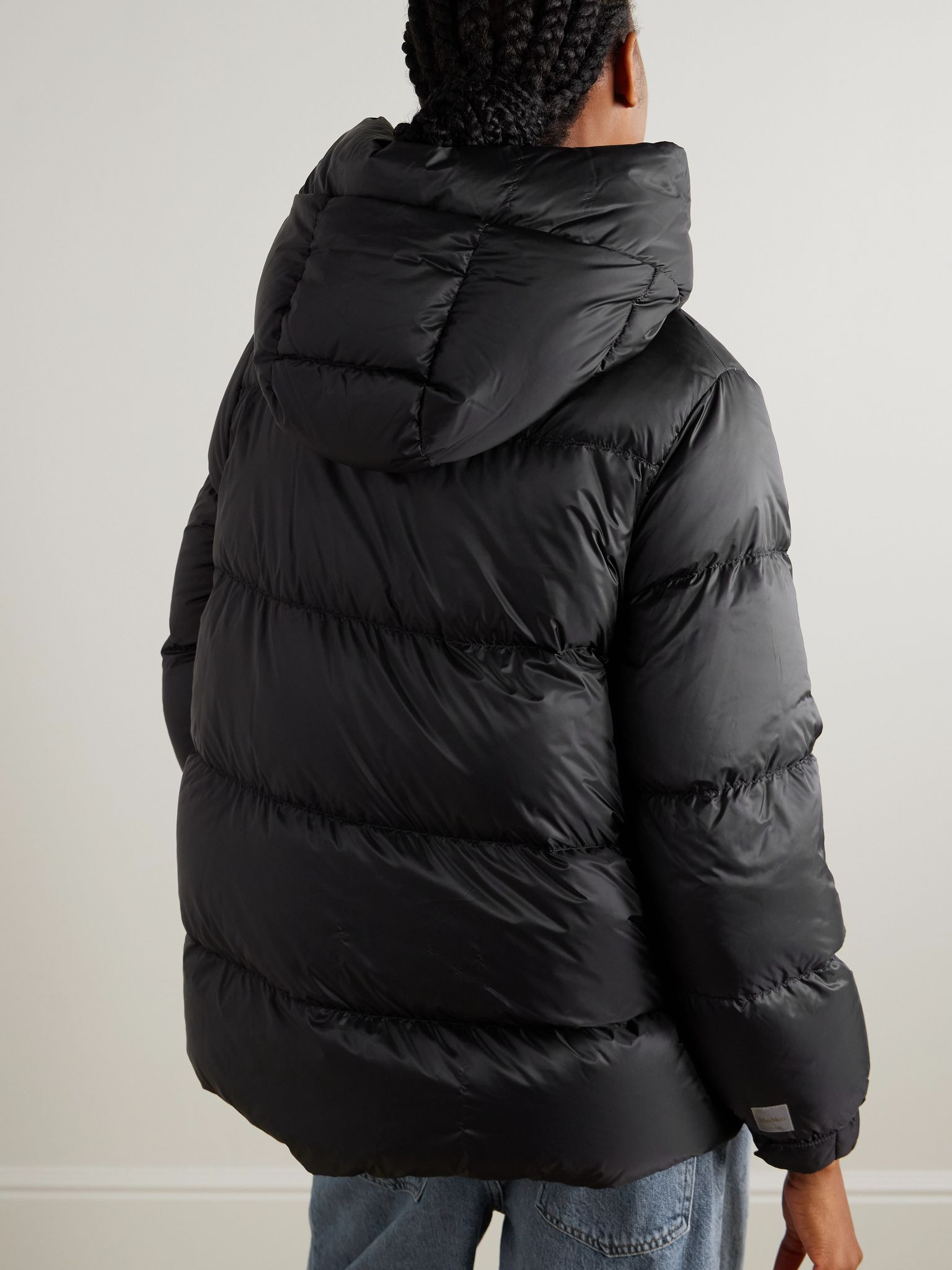 The Cube Seia hooded padded shell down coat Black - 4