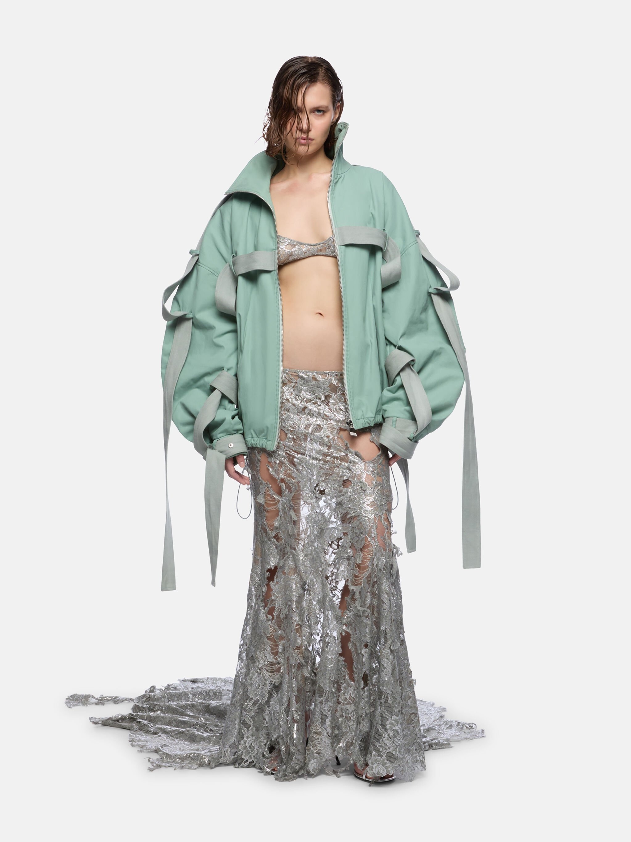 SAGE GREEN BOMBER - 2
