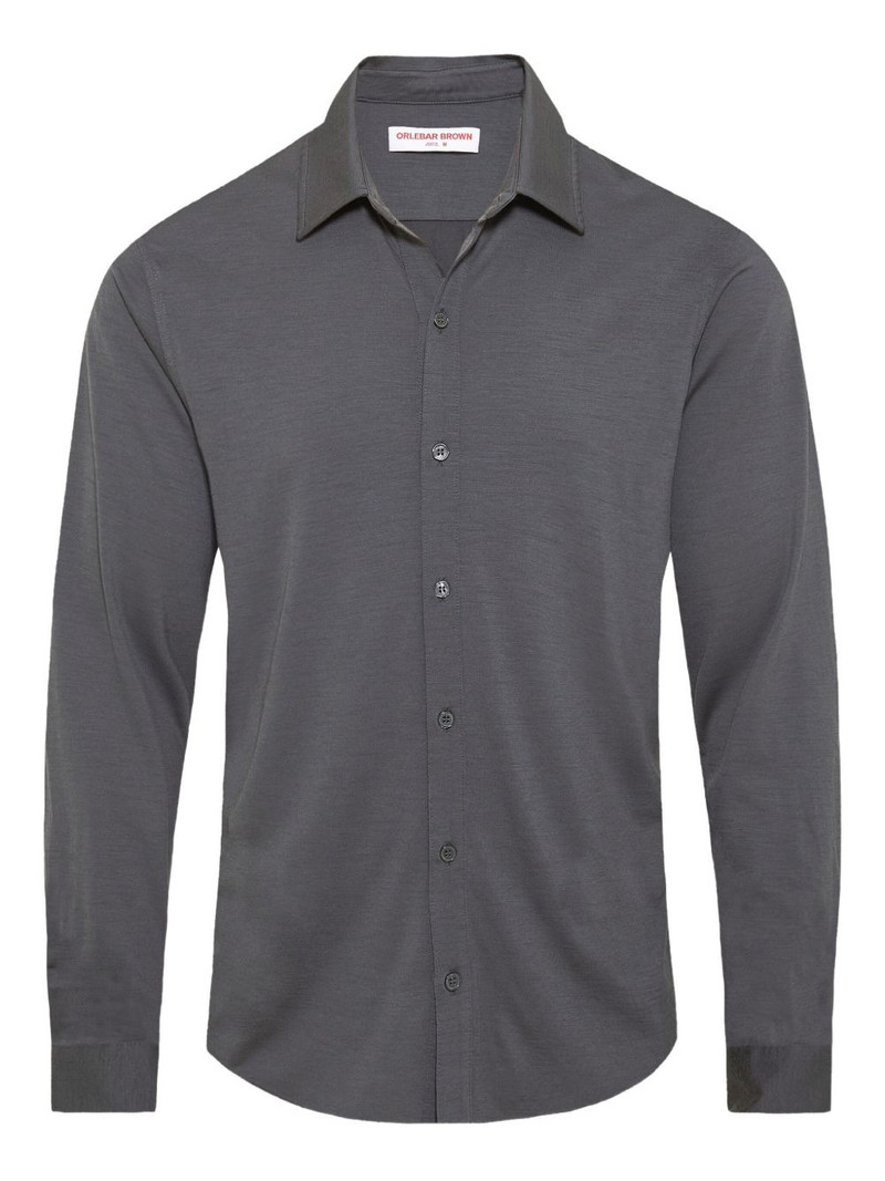 long-sleeve pointed-collar shirt 1