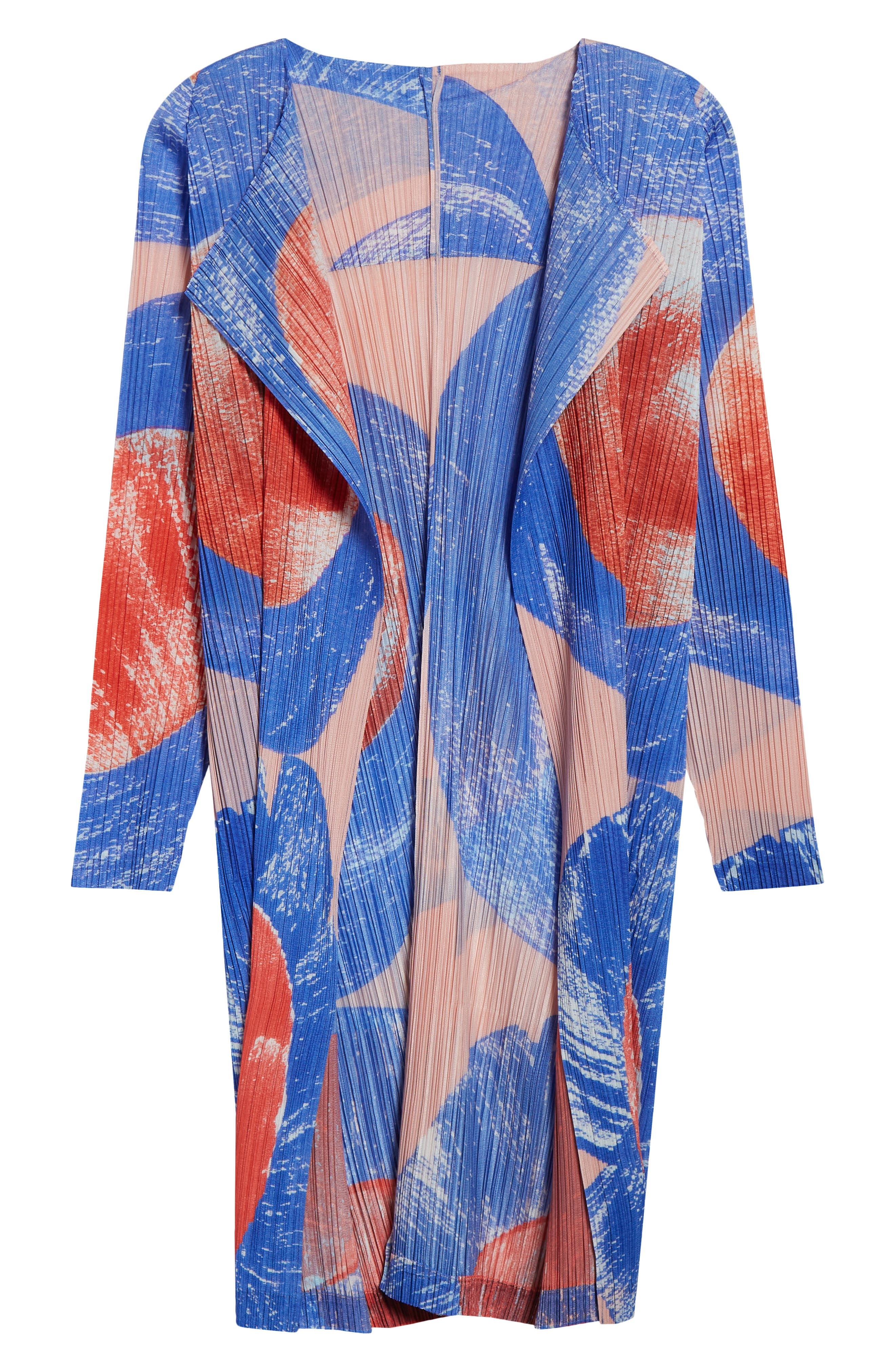 Pleats Please Issey Miyake Backlight Pleated Cardigan in Red/Blue at Nordstrom - 6