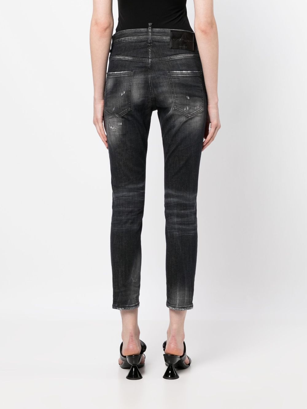 cropped low-rise skinny jeans - 4