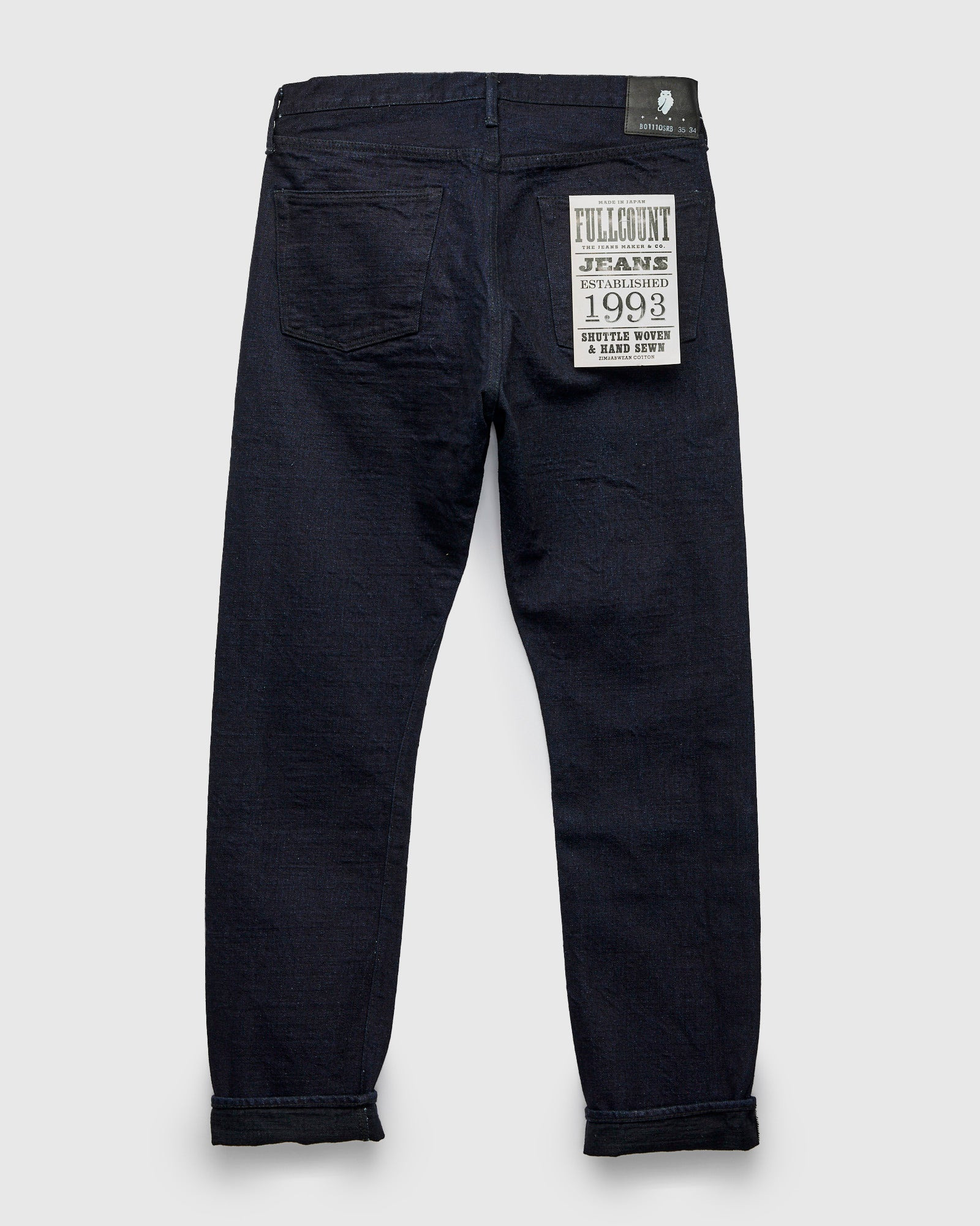 B1110SRB "Super Rough" Indigo/Black 15.5oz Selvedge Denim - Tapered Fit - 3