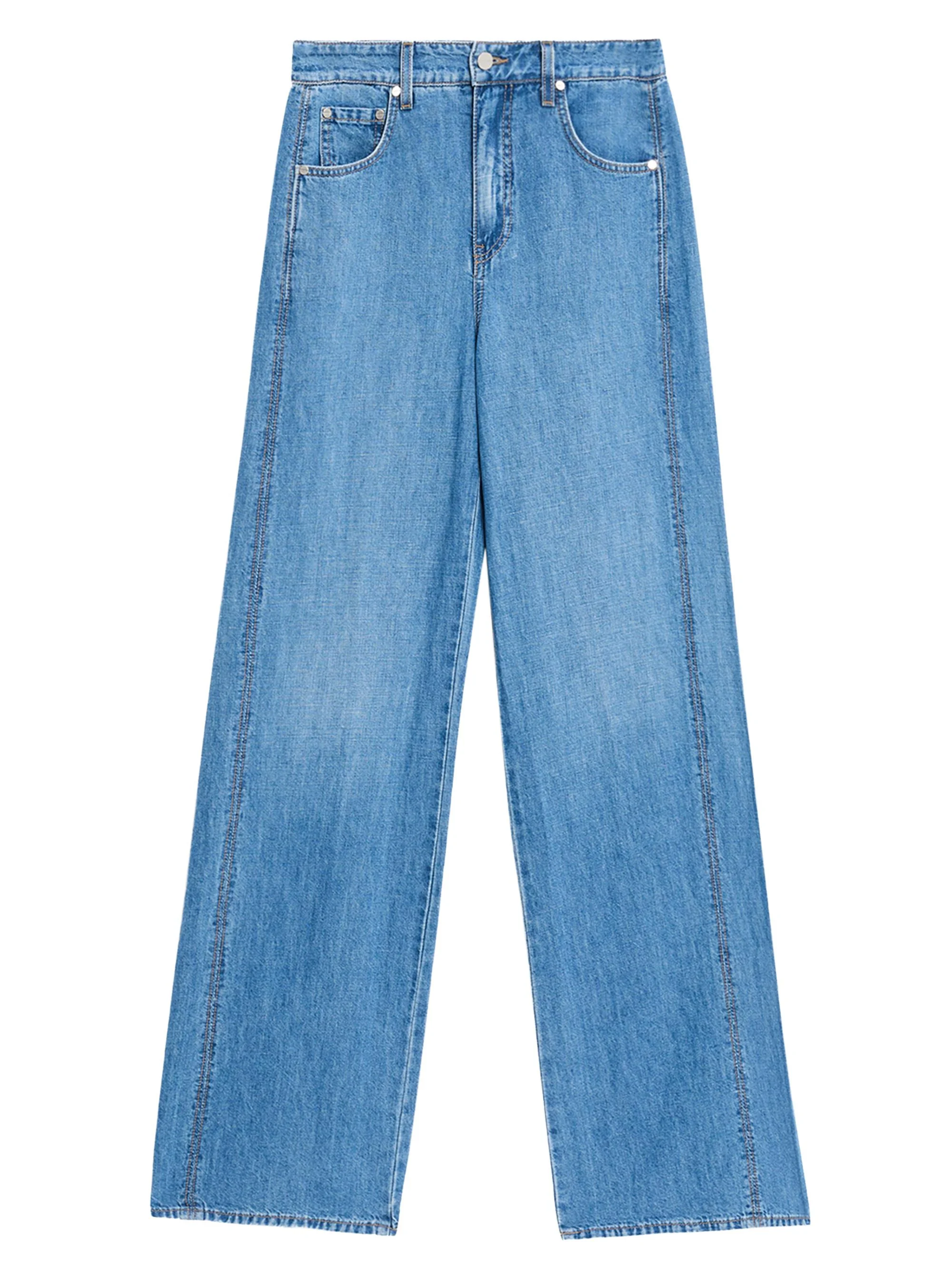Women's Mid-Rise Straight-Leg Jeans - Vintage Blue - 1