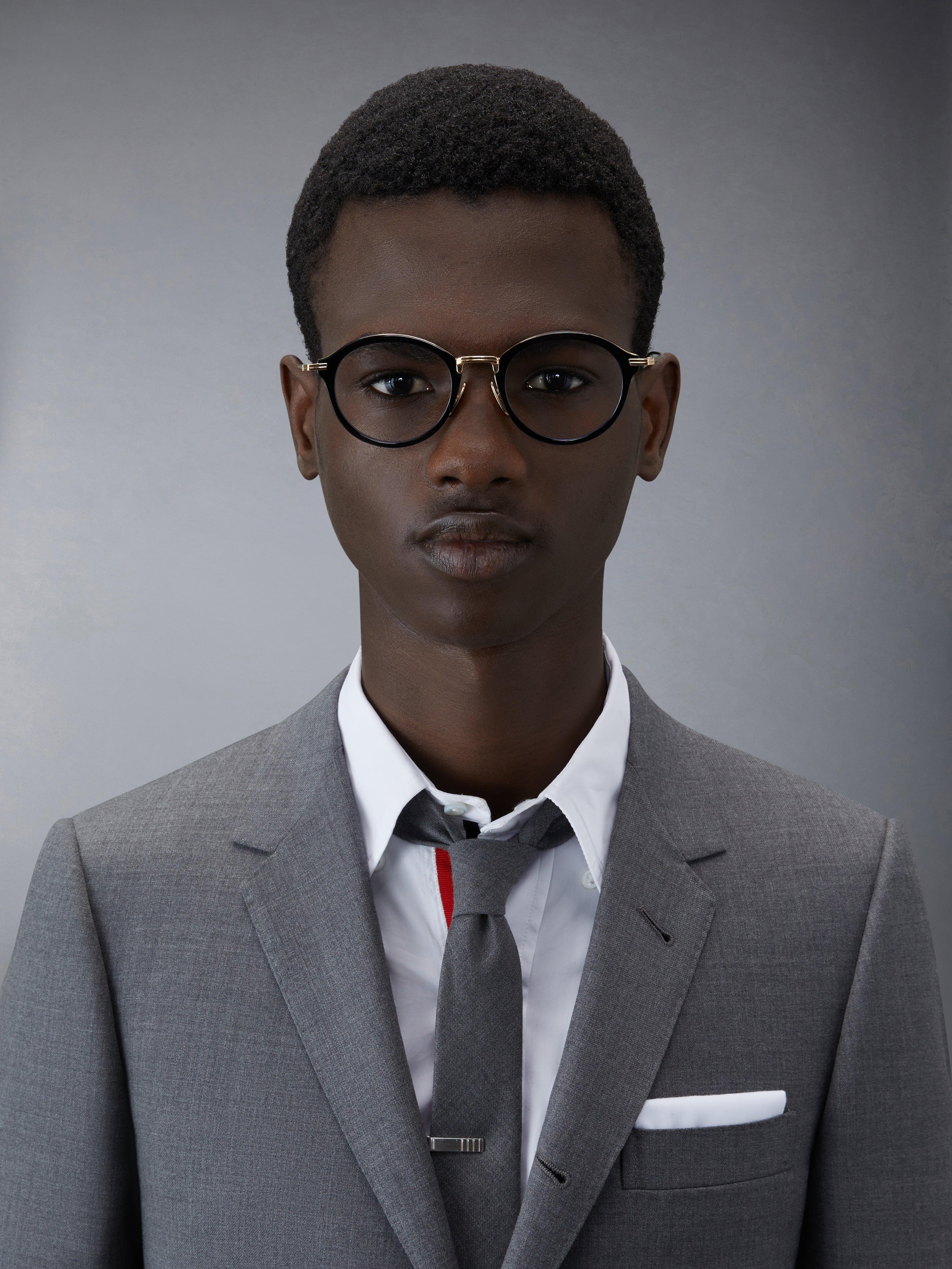 ACETATE AND TITANIUM ROUND EYEGLASSES - 2
