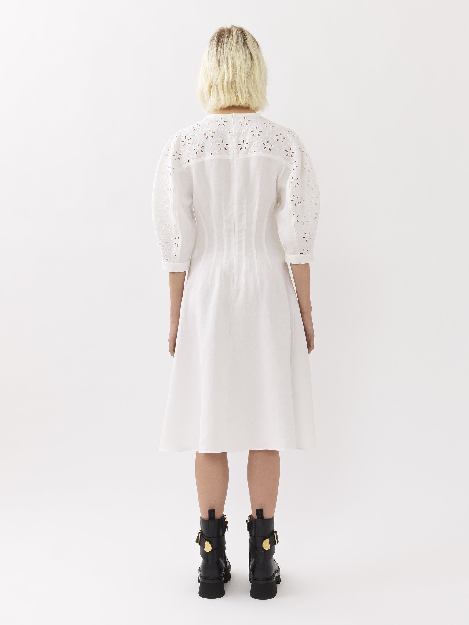 BALLOON-SLEEVE DRESS - 4
