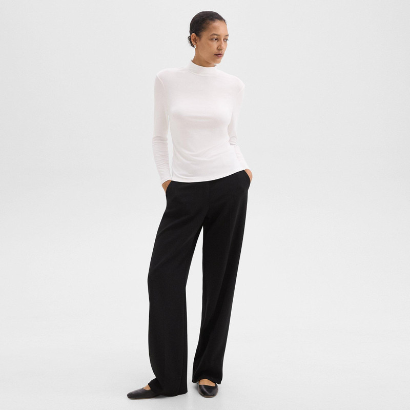 Theory Mock Neck Top in Rib Knit Viscose outlook