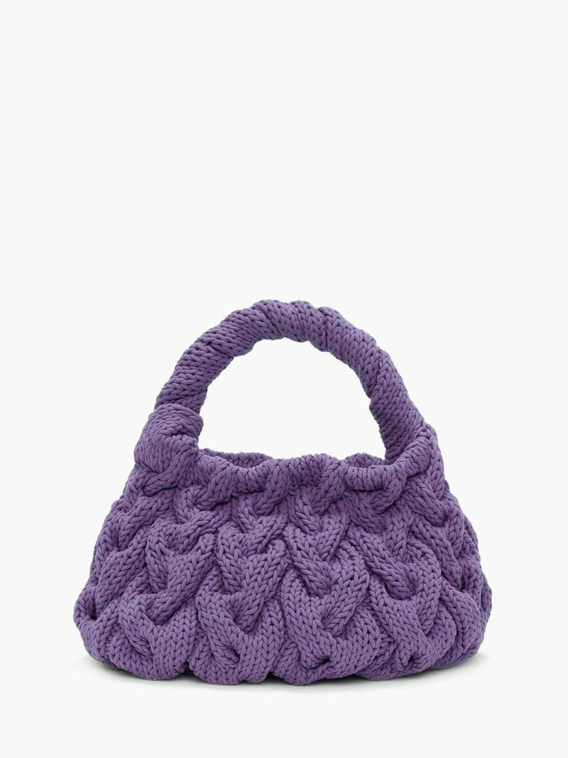 CABLE KNIT BAG - KNITTED TOP HANDLE BAG 4