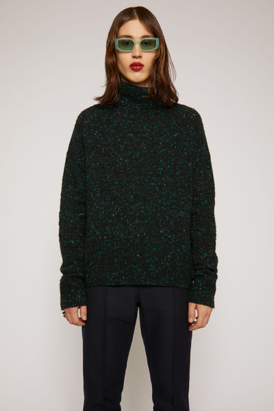 Acne Studios Flecked high-neck sweater black/green outlook