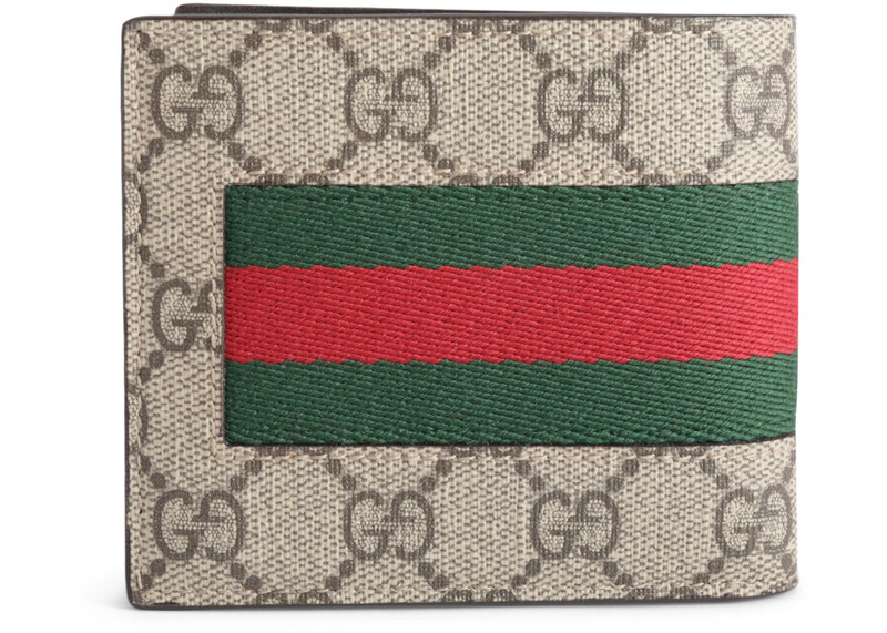 GUCCI Gucci Bifold Wallet GG Supreme Web Brown outlook