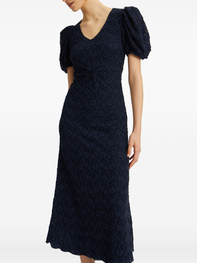 puff-sleeve lace midi dress 4