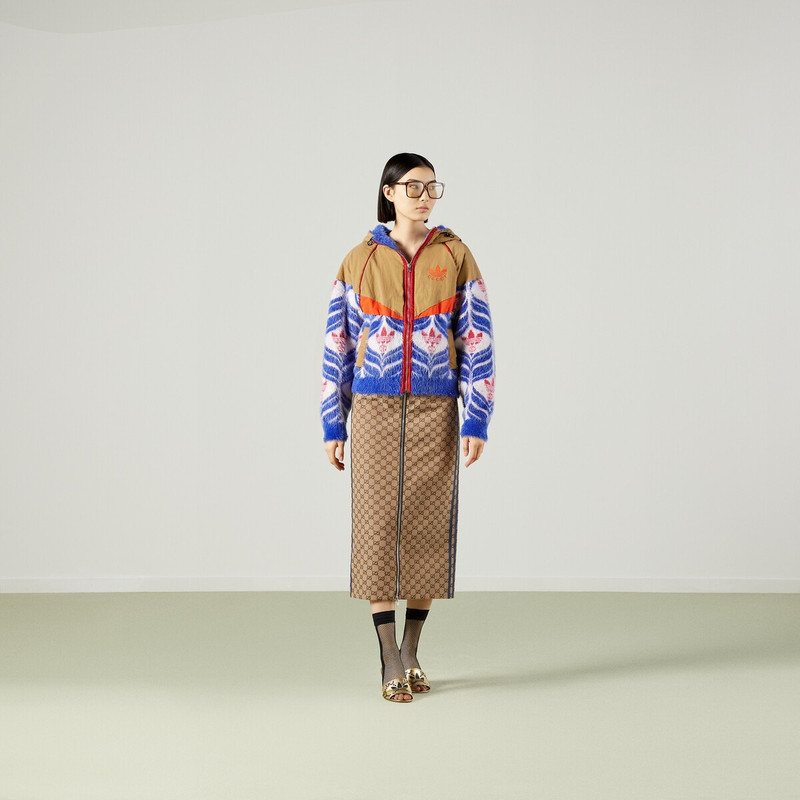 GUCCI adidas x Gucci GG Trefoil bomber outlook