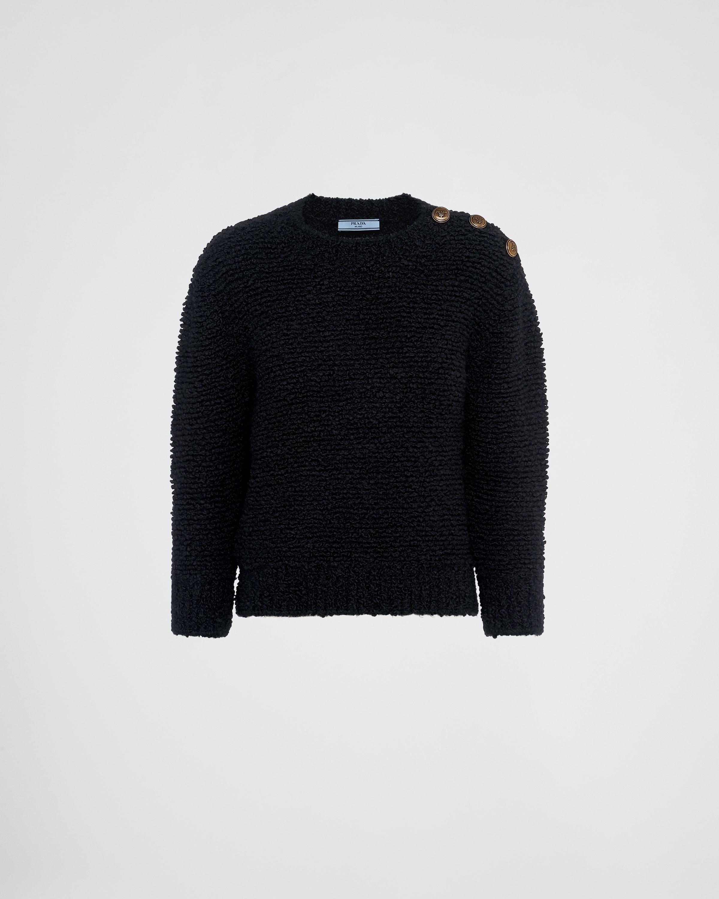 Bouclé mohair crew-neck sweater - 1