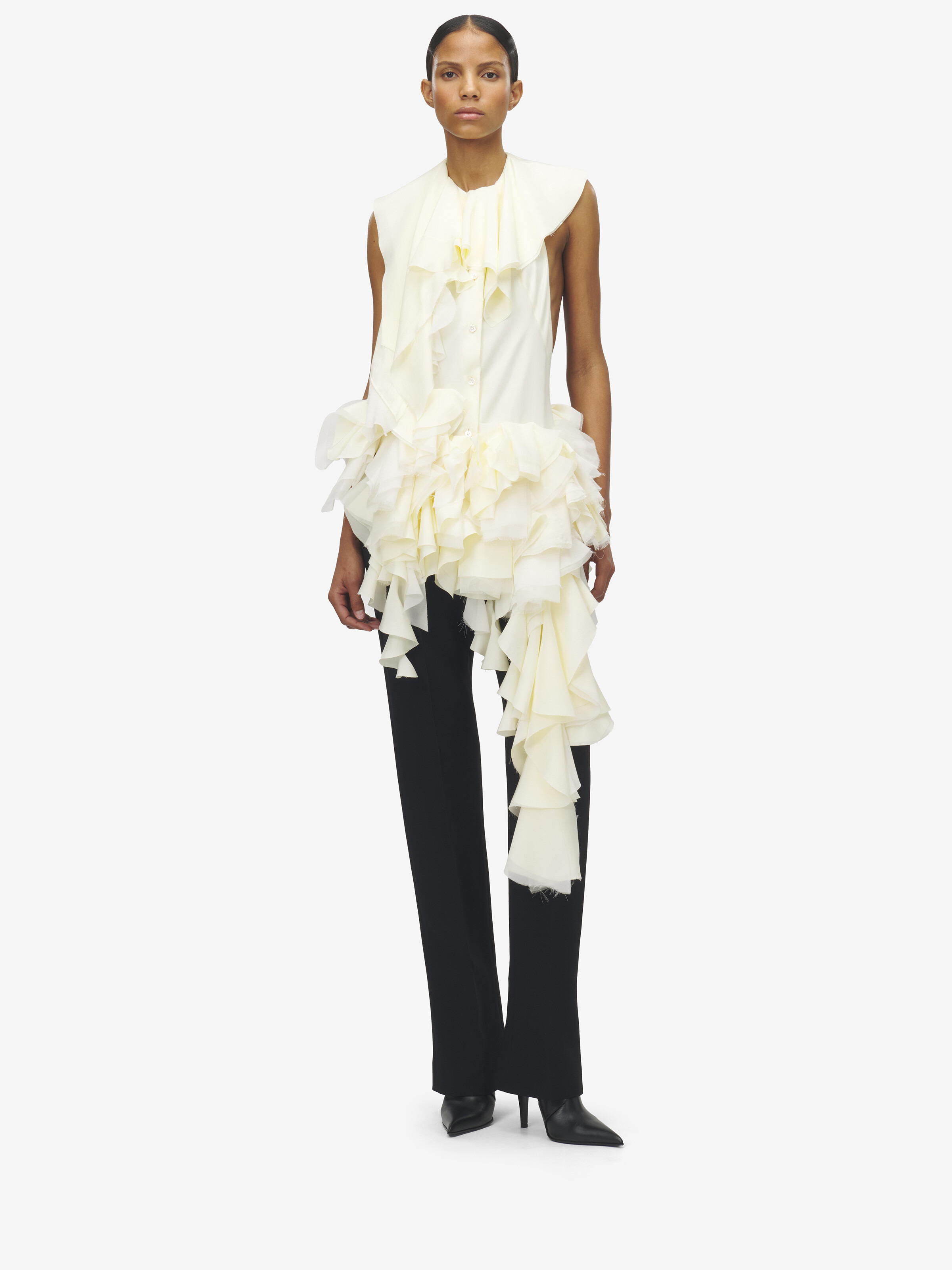 Oyster Ruffle Top - 3