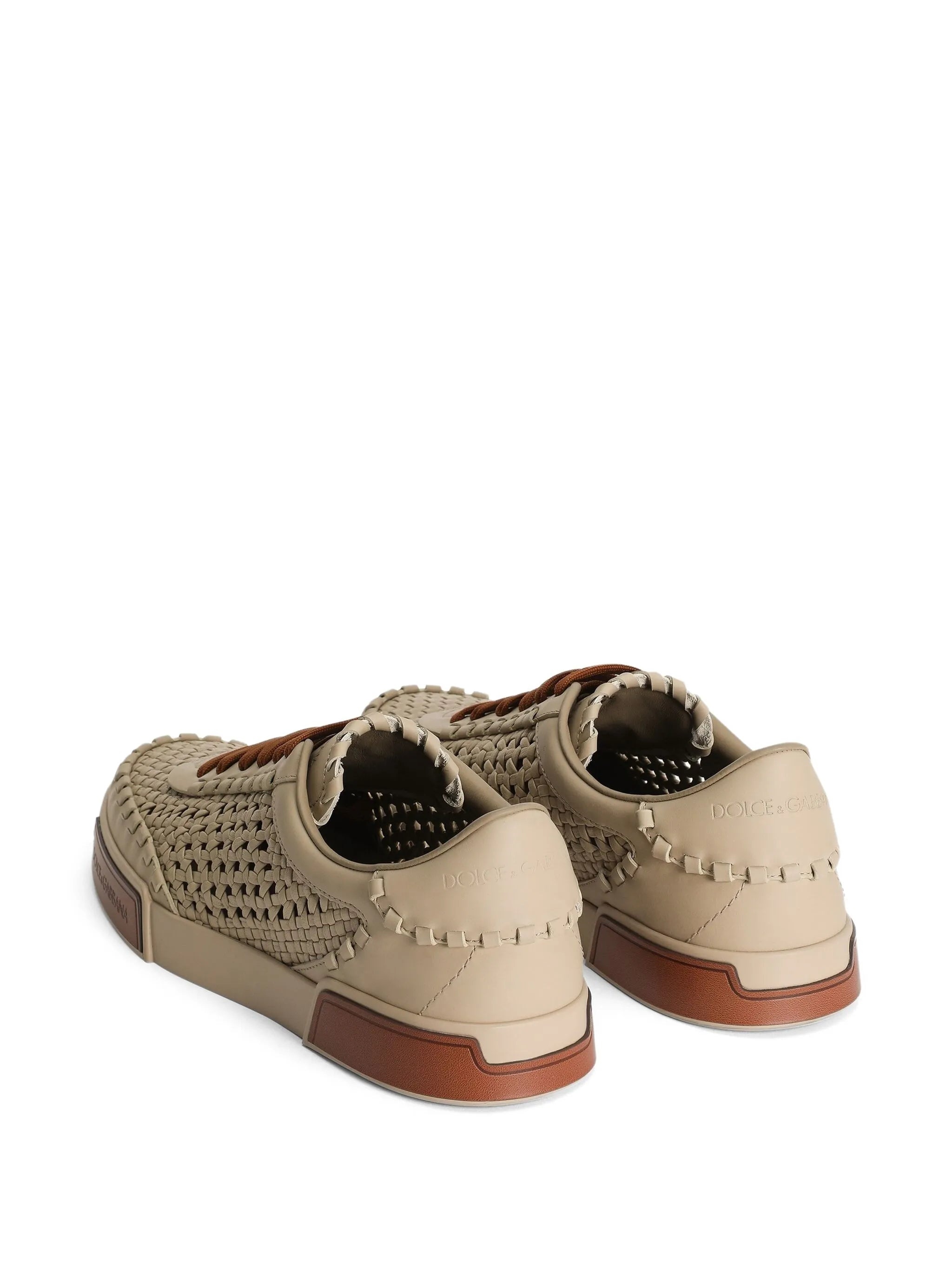 Mesh-panelling Leather Sneakers - 2