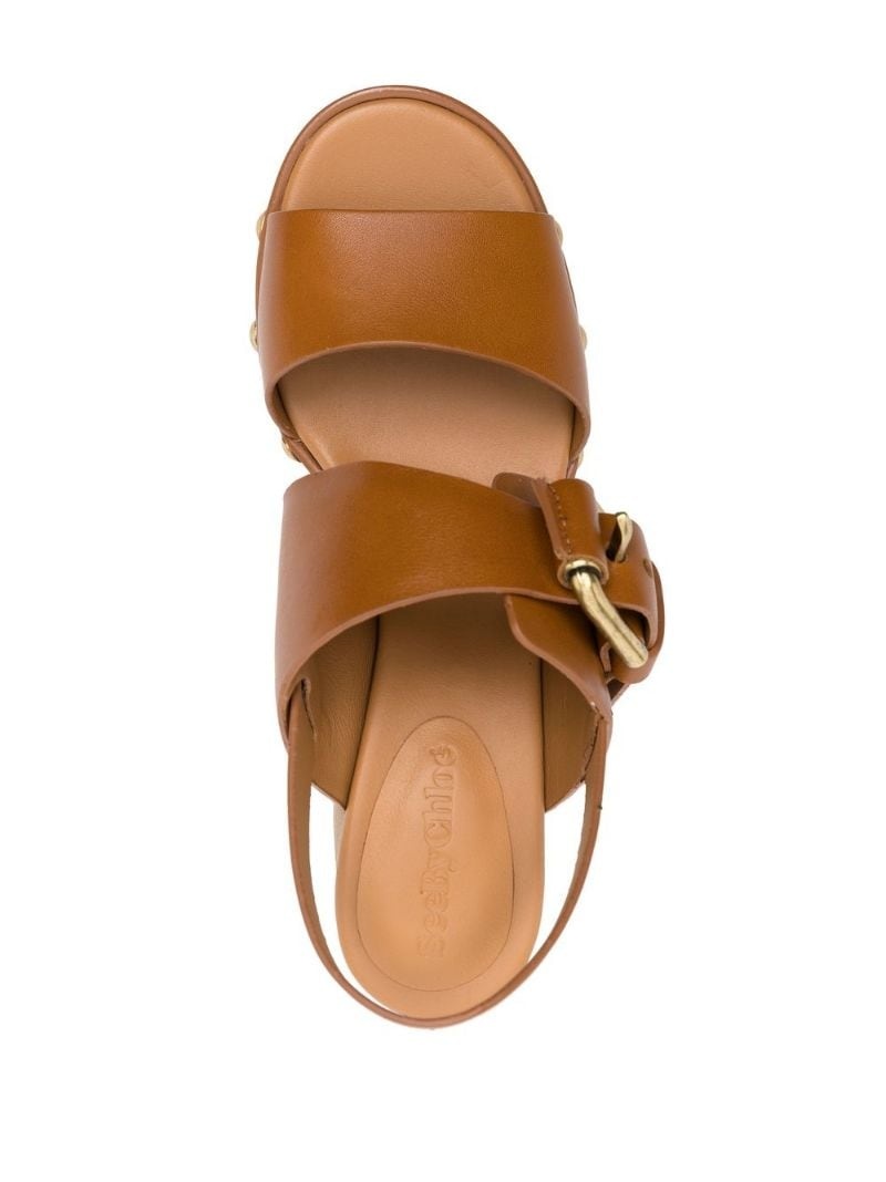 platform buckled sandals - 4