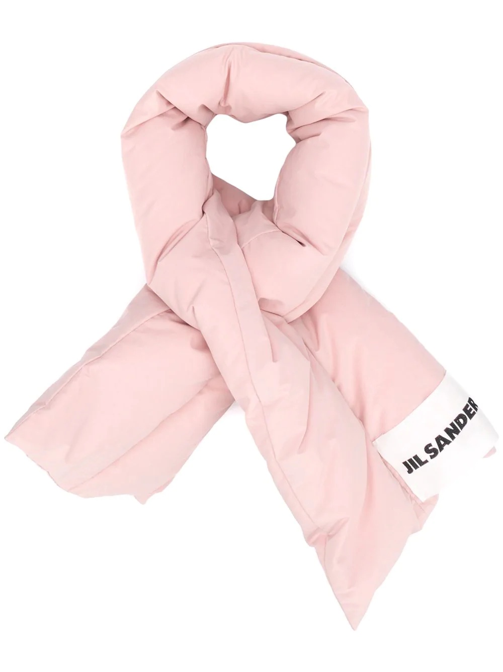 padded logo patch scarf - 1