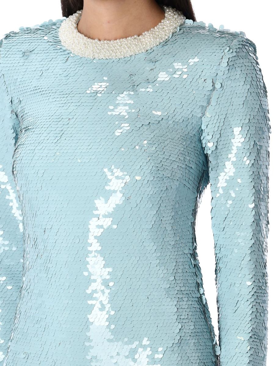 self-portrait Self-Portrait Blue Seuini Mini Dress | baltini