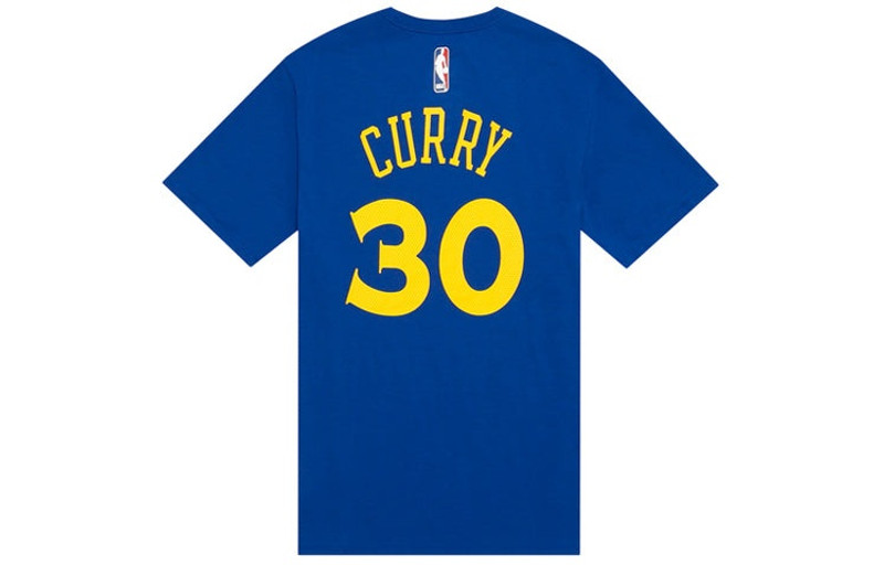Nike Nike NBA Golden State Warriors Dry Tee Curry 30 Sports Short Sleeve Blue 870774-496 outlook