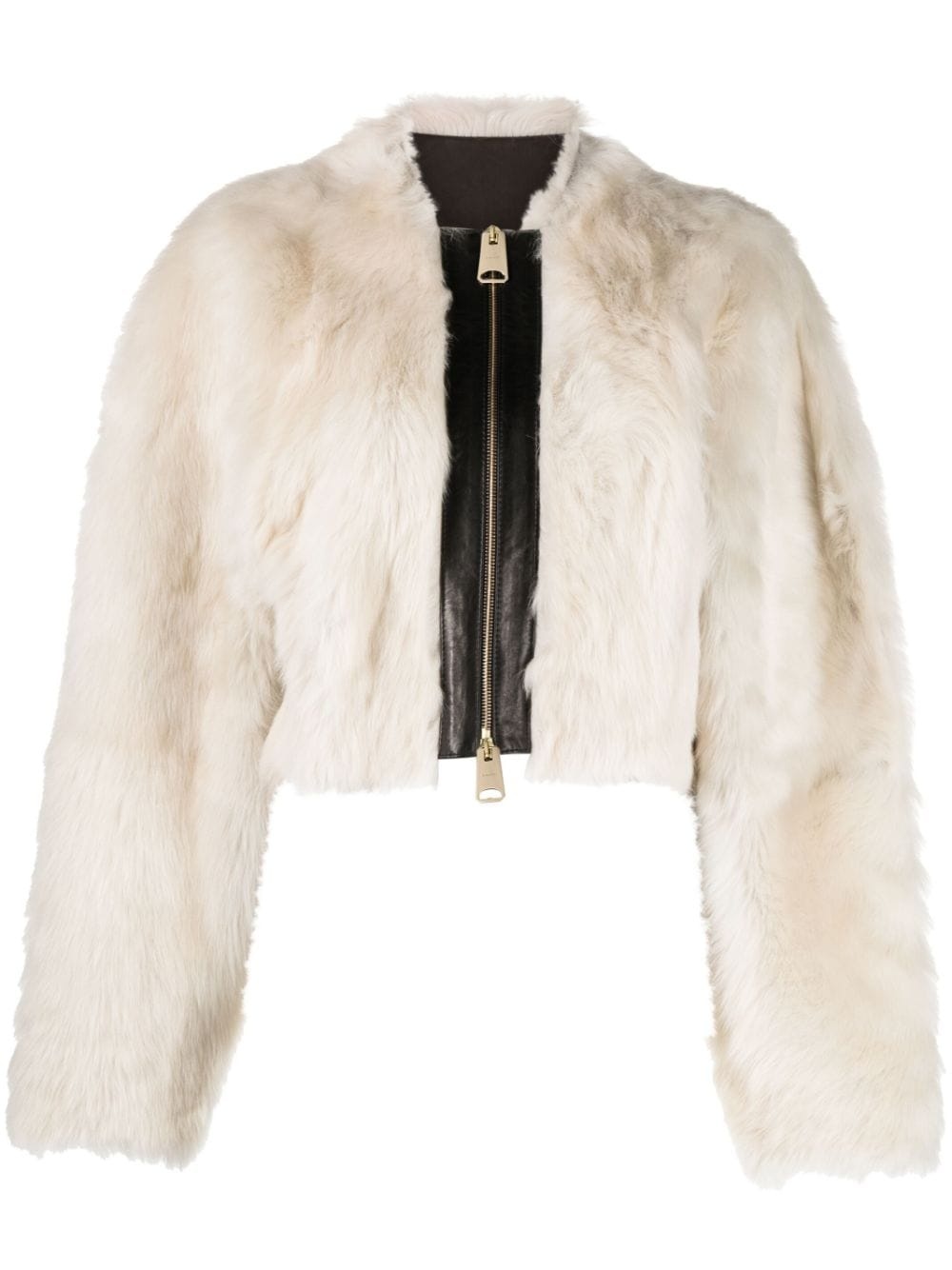 Gracell faux-fur cropped jacket - 1