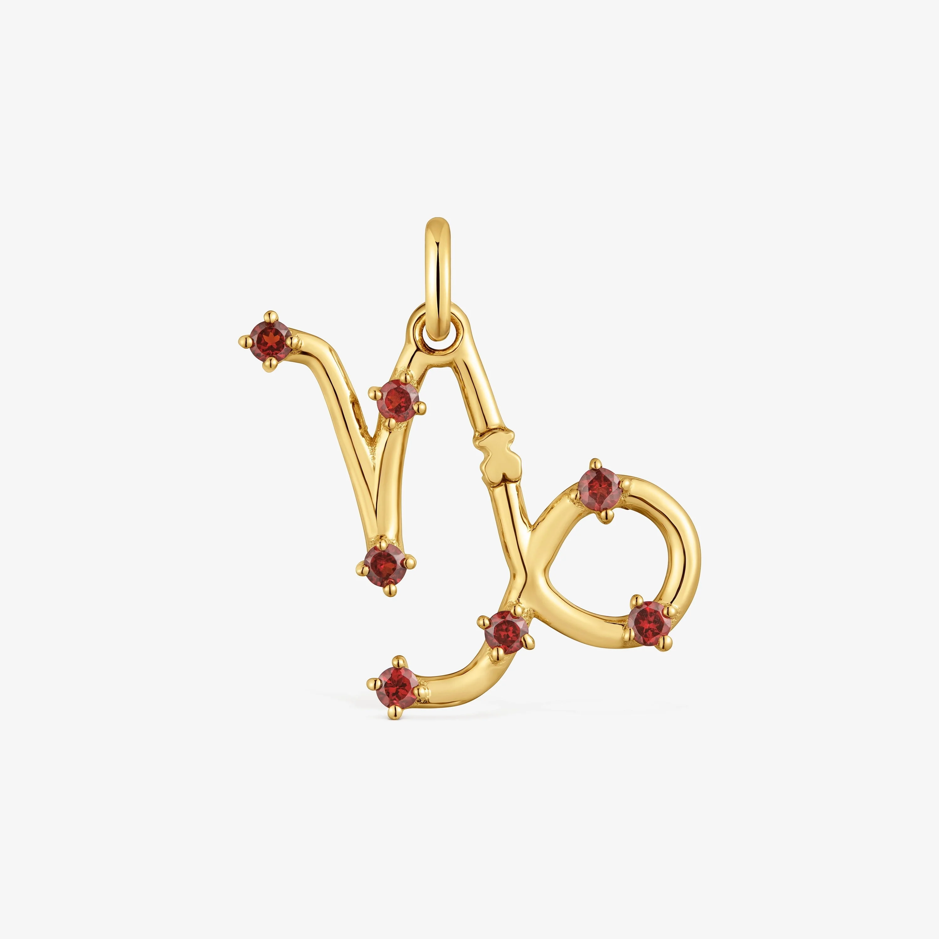 Capricorn Pendant with 18kt gold vermeil and garnet TOUS Zodiaco - 1