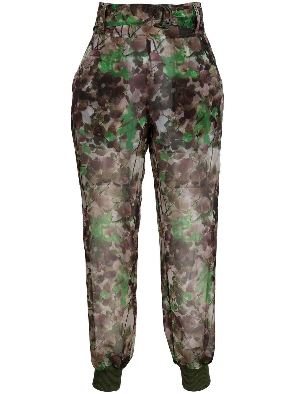 Blossom camouflage-print trousers - 1